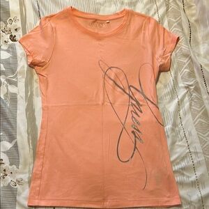 Guess Pink Fitted Short Sleeve Tee